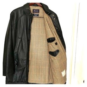 Faconnable Men’s Leather Coat